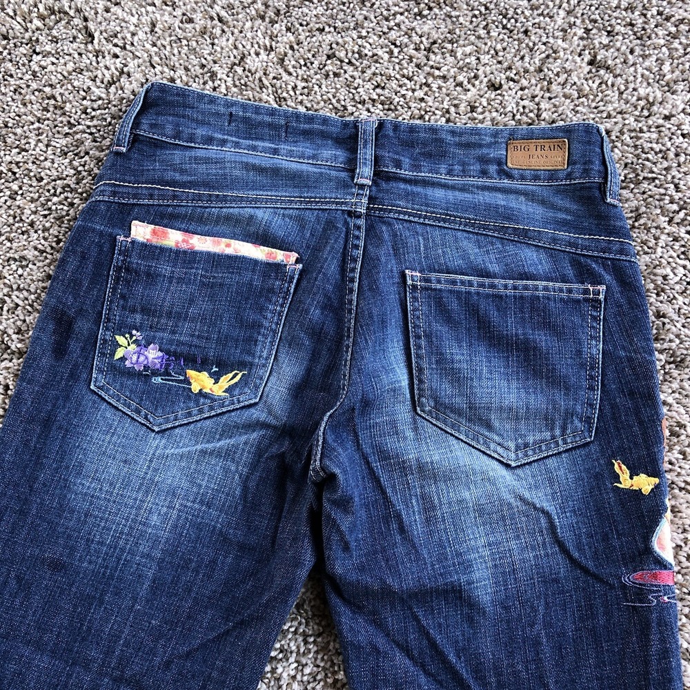 Vintage Big Train Japan Osaka Cropped Jean (28x23) Embroidered Made In Japan Y2K - Picture 7 of 10